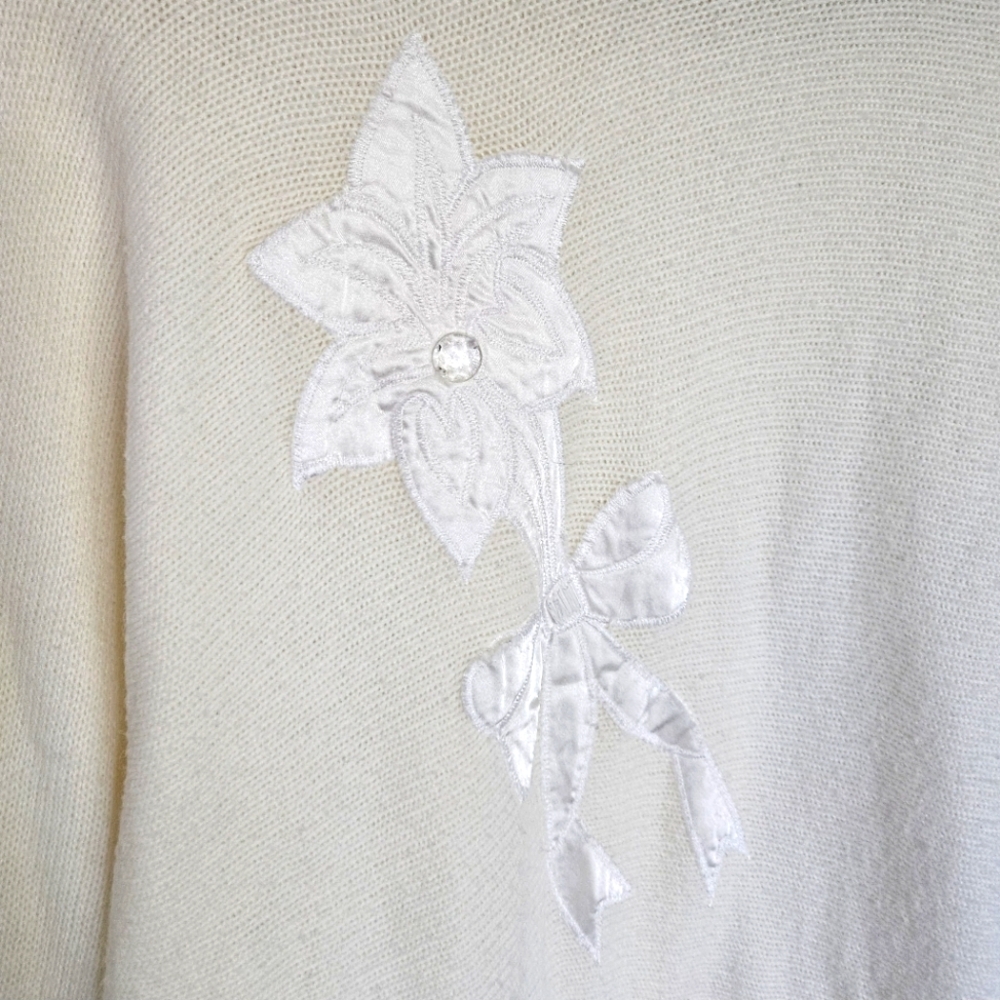 Vintage‎ cream dolman sleeve tunic sweater - Picture 3 of 5